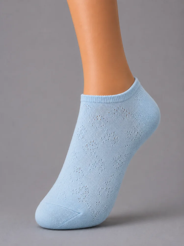 The Pointelle sock in Light Blue