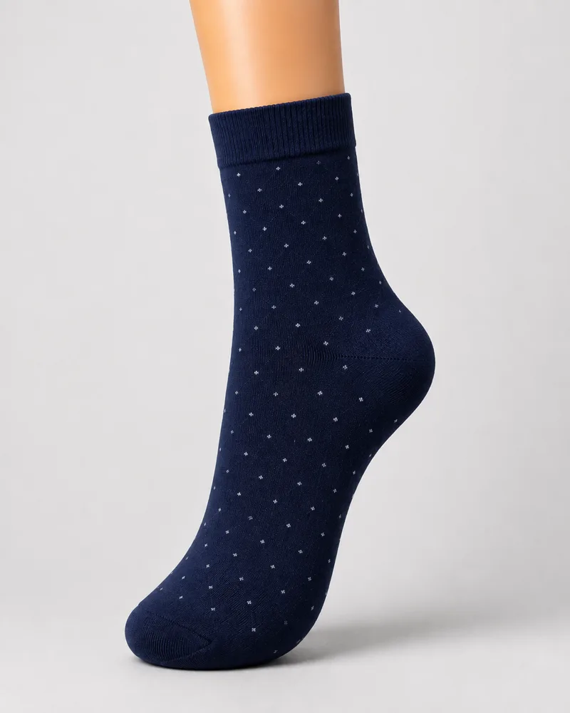 The Pin Dot sock in Navy